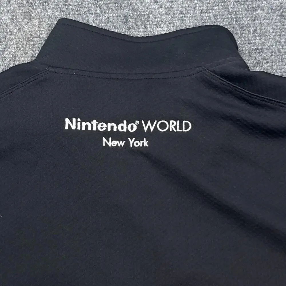 ALO x Nintendo World New York Full Zip Jacket Mens Size Large Black Mock Neck - Picture 11 of 16